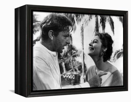 La Nuit by l'iguane THE NIGHT OF THE IGUANA by John Huston with Richard Burton and Ava Gardner, 196-null-Framed Stretched Canvas