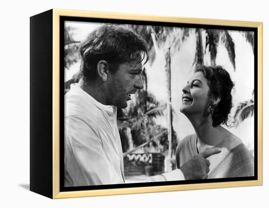 La Nuit by l'iguane THE NIGHT OF THE IGUANA by John Huston with Richard Burton and Ava Gardner, 196-null-Framed Stretched Canvas