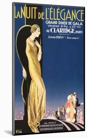 La Nuit de L'Elegance-Vintage Posters-Mounted Giclee Print