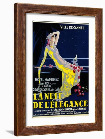 La Nuit De Lelegance Play-Lantern Press-Framed Art Print