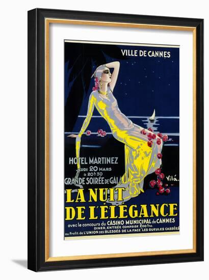 La Nuit De Lelegance Play-Lantern Press-Framed Art Print