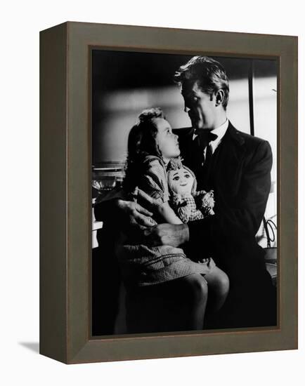 La nuit du Chasseur THE NIGHT OF THE HUNTER by CharlesLaughton with Sally Jane Bruce and Robert Mit-null-Framed Stretched Canvas