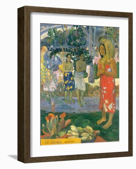 la Orana Maria (Hail Mary)-Paul Gauguin-Framed Art Print