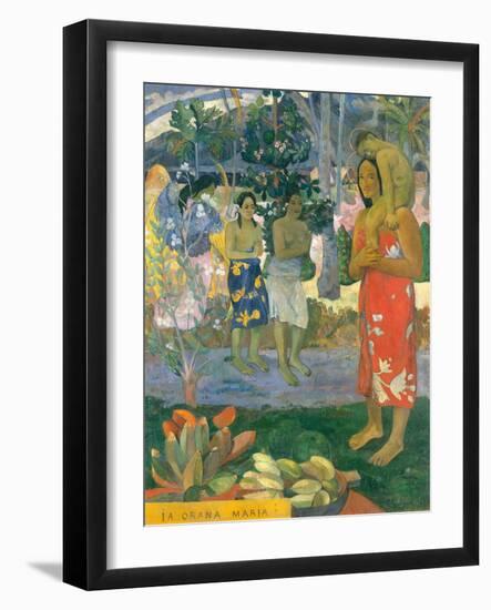 la Orana Maria (Hail Mary)-Paul Gauguin-Framed Art Print