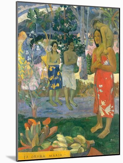 la Orana Maria (Hail Mary)-Paul Gauguin-Mounted Art Print
