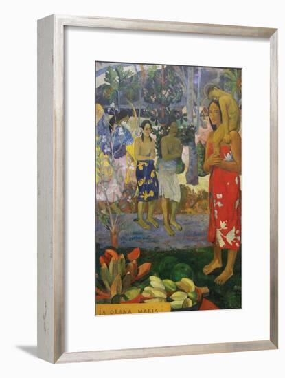 La Orana Maria (Hail Mary)-Paul Gauguin-Framed Art Print