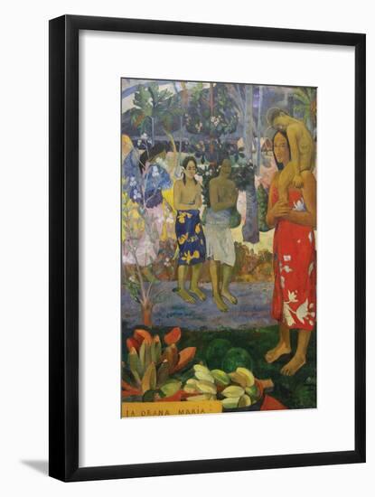 La Orana Maria (Hail Mary)-Paul Gauguin-Framed Art Print