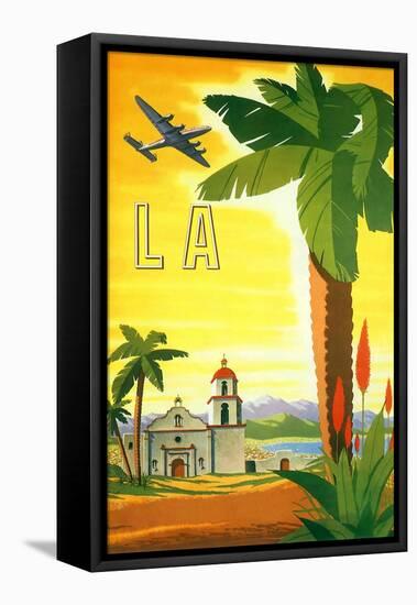 La Palm Tree-null-Framed Premier Image Canvas