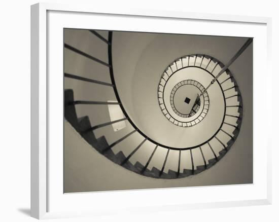 La Paloma, Atlantic Ocean Resort Town, Cabo Santa Maria Lighthouse, Interior Stairs, Uruguay-Walter Bibikow-Framed Photographic Print