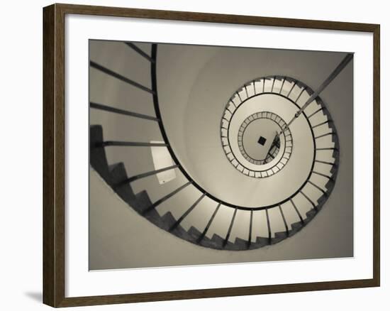 La Paloma, Atlantic Ocean Resort Town, Cabo Santa Maria Lighthouse, Interior Stairs, Uruguay-Walter Bibikow-Framed Photographic Print