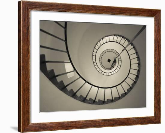 La Paloma, Atlantic Ocean Resort Town, Cabo Santa Maria Lighthouse, Interior Stairs, Uruguay-Walter Bibikow-Framed Photographic Print