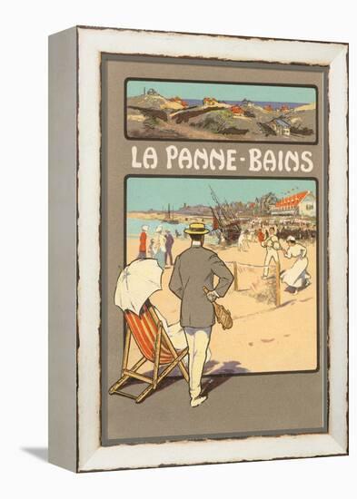 La Panne-Bains, Tennis on Beach-null-Framed Stretched Canvas