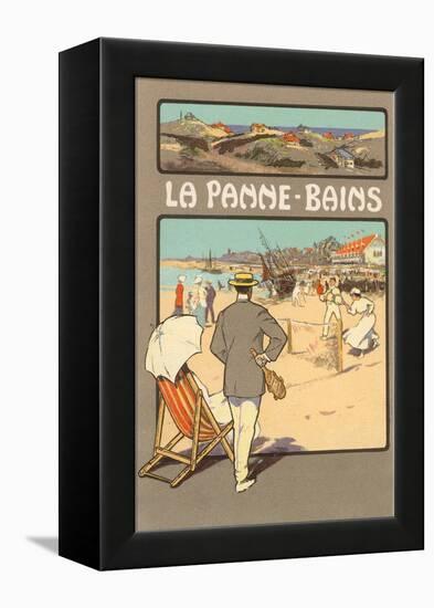La Panne-Bains, Tennis on Beach-null-Framed Stretched Canvas