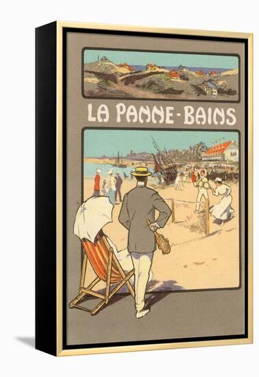 La Panne-Bains, Tennis on Beach-null-Framed Stretched Canvas