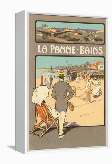 La Panne-Bains, Tennis on Beach-null-Framed Stretched Canvas