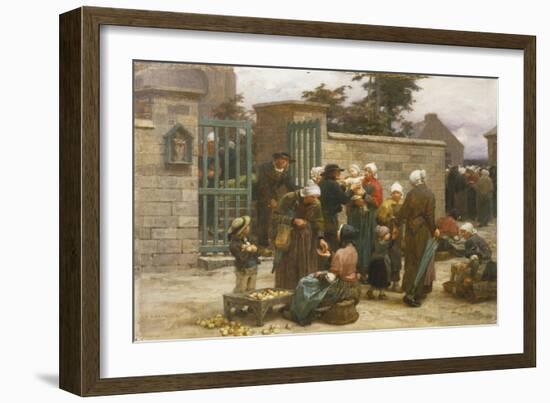 La Pardon de Plourin, Brittany-Léon Augustin L'hermitte-Framed Giclee Print