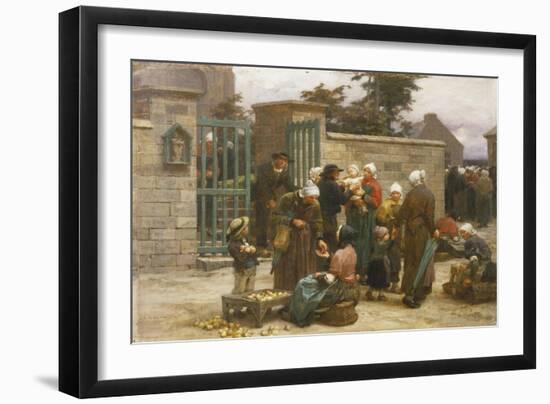 La Pardon de Plourin, Brittany-Léon Augustin L'hermitte-Framed Giclee Print