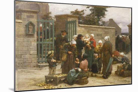 La Pardon de Plourin, Brittany-Léon Augustin L'hermitte-Mounted Giclee Print