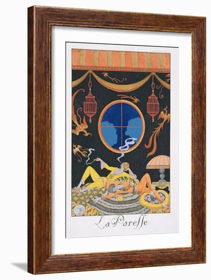 La Paresse, 1924-Georges Barbier-Framed Giclee Print