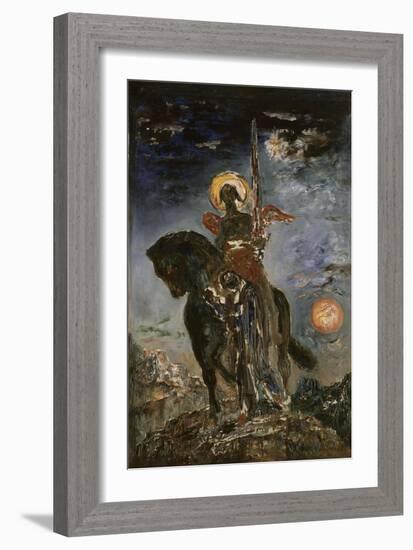 La Parque et l'Ange de la Mort-Gustave Moreau-Framed Giclee Print