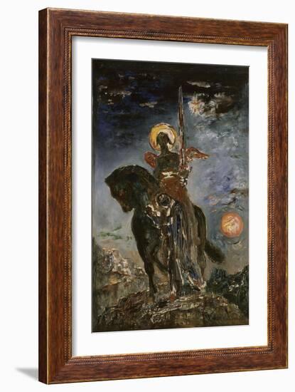 La Parque et l'Ange de la Mort-Gustave Moreau-Framed Giclee Print