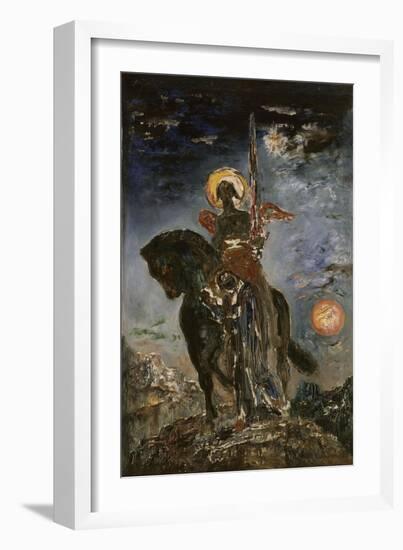 La Parque et l'Ange de la Mort-Gustave Moreau-Framed Giclee Print