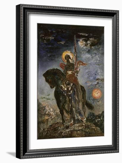 La Parque et l'Ange de la Mort-Gustave Moreau-Framed Giclee Print