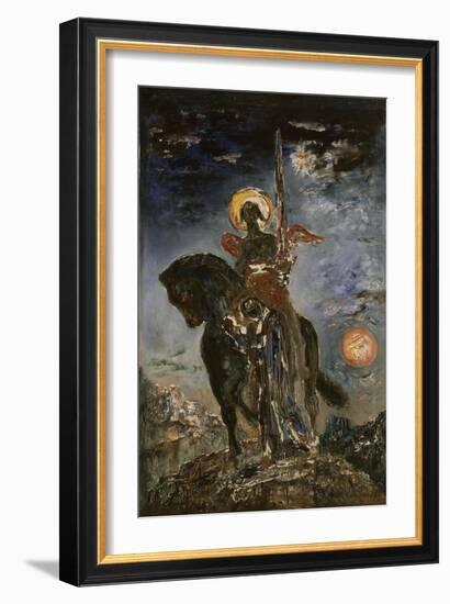 La Parque et l'Ange de la Mort-Gustave Moreau-Framed Giclee Print