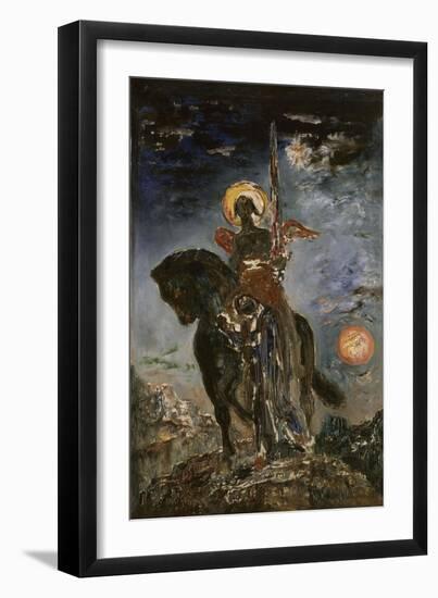 La Parque et l'Ange de la Mort-Gustave Moreau-Framed Premium Giclee Print