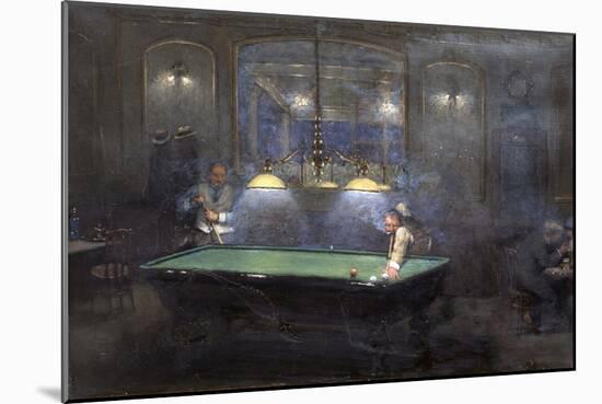 La Partie de billard-Jean Béraud-Mounted Giclee Print