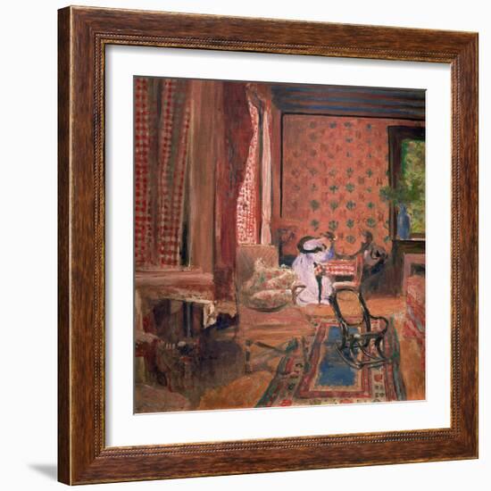 La Partie des Dames (The Board Game), c. 1905-10-Edouard Vuillard-Framed Giclee Print