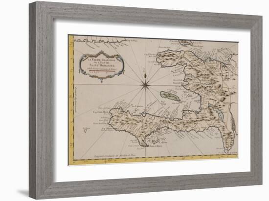 La partie françoise de l'isle de Saint Domingue-null-Framed Giclee Print