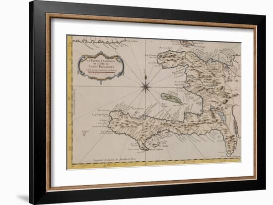 La partie françoise de l'isle de Saint Domingue-null-Framed Giclee Print