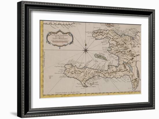 La partie françoise de l'isle de Saint Domingue-null-Framed Giclee Print