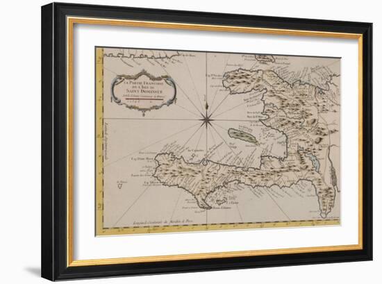 La partie françoise de l'isle de Saint Domingue-null-Framed Giclee Print