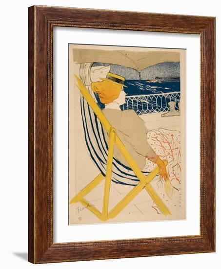 La Passagère Du 54; Promenade En Yacht 1895-Henri de Toulouse-Lautrec-Framed Art Print