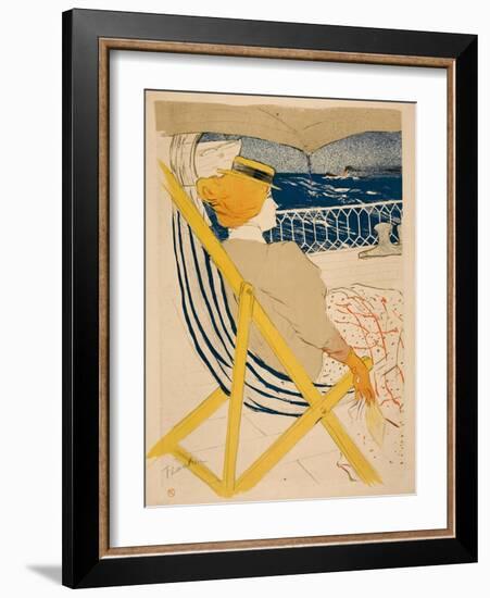 La Passagère Du 54; Promenade En Yacht 1895-Henri de Toulouse-Lautrec-Framed Art Print