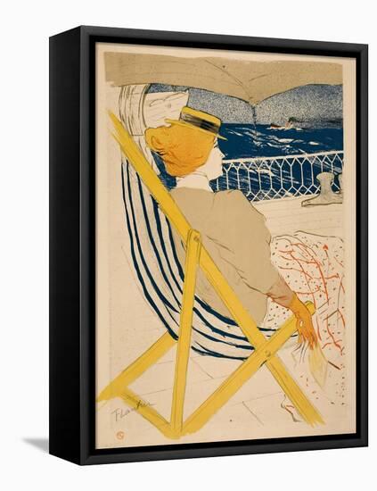 La Passagère Du 54; Promenade En Yacht 1895-Henri de Toulouse-Lautrec-Framed Stretched Canvas