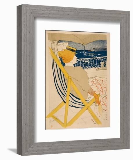 La Passagère Du 54; Promenade En Yacht 1895-Henri de Toulouse-Lautrec-Framed Art Print