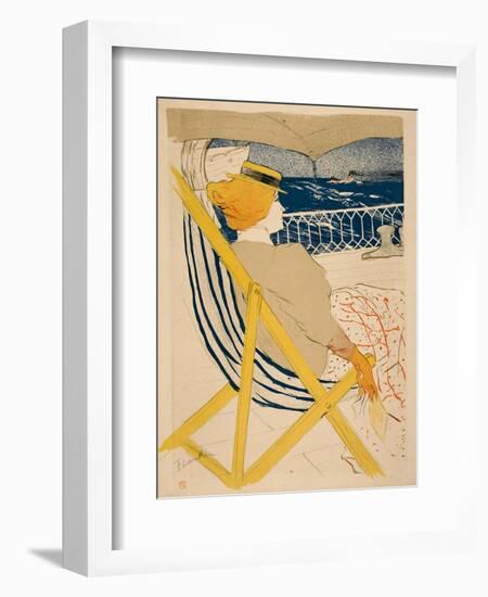 La Passagère Du 54; Promenade En Yacht 1895-Henri de Toulouse-Lautrec-Framed Art Print