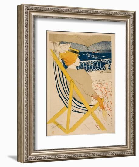 La Passagère Du 54; Promenade En Yacht 1895-Henri de Toulouse-Lautrec-Framed Premium Giclee Print