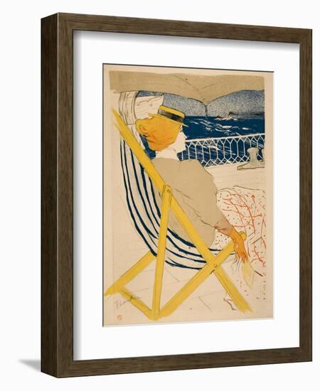 La Passagère Du 54; Promenade En Yacht 1895-Henri de Toulouse-Lautrec-Framed Premium Giclee Print