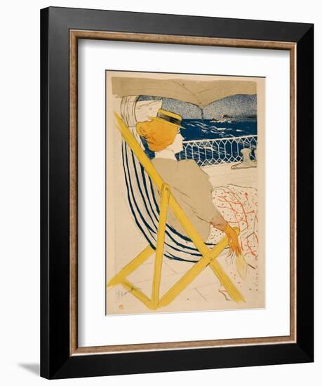 La Passagère Du 54; Promenade En Yacht 1895-Henri de Toulouse-Lautrec-Framed Premium Giclee Print