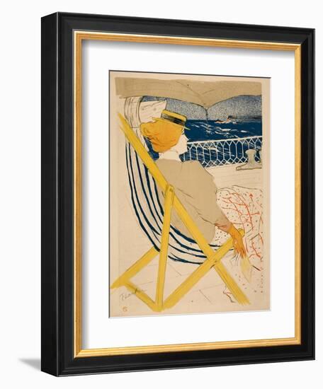 La Passagère Du 54; Promenade En Yacht 1895-Henri de Toulouse-Lautrec-Framed Premium Giclee Print