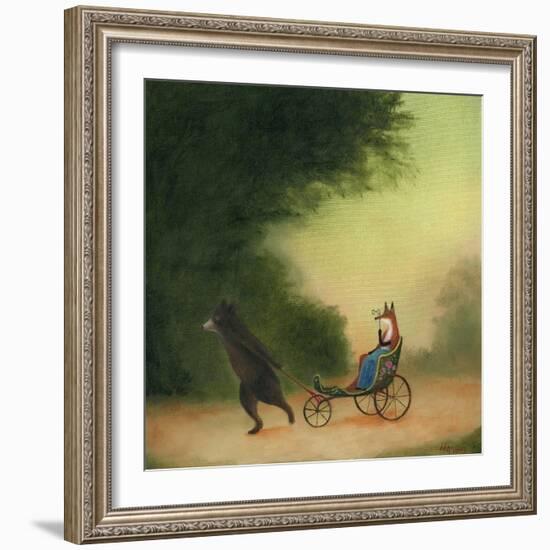 La Passeggiata of the Lady Dowager-DD McInnes-Framed Art Print