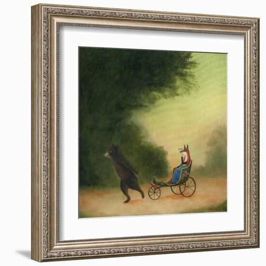 La Passeggiata of the Lady Dowager-DD McInnes-Framed Art Print