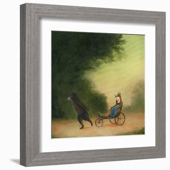 La Passeggiata of the Lady Dowager-DD McInnes-Framed Art Print