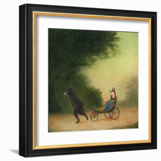 La Passeggiata of the Lady Dowager-DD McInnes-Framed Art Print