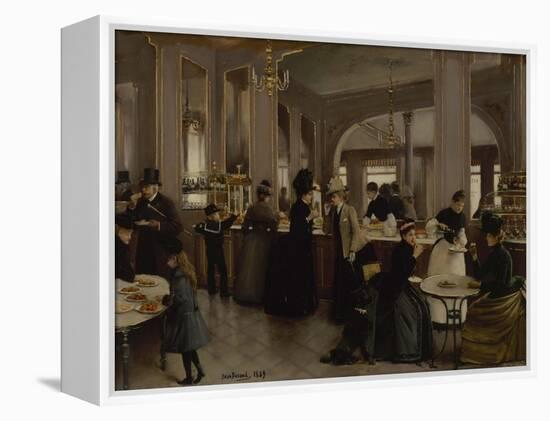 La Pâtisserie Gloppe, avenue des Champs-Elysées-Jean Béraud-Framed Premier Image Canvas