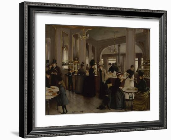 La Pâtisserie Gloppe, avenue des Champs-Elysées-Jean Béraud-Framed Giclee Print